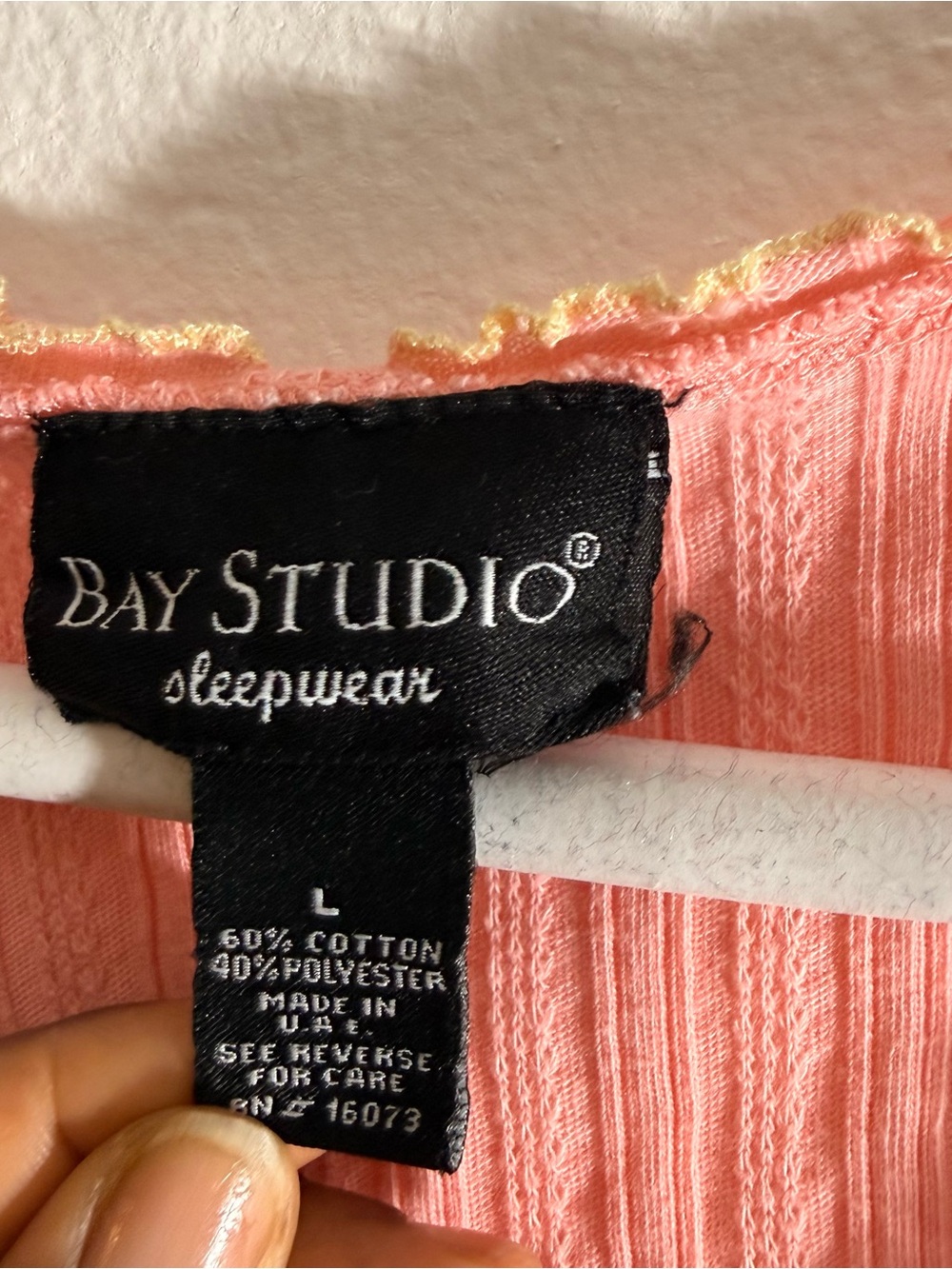 Bay Studio Coral Ribbed Sleepwear Tank Top - Coral Pink